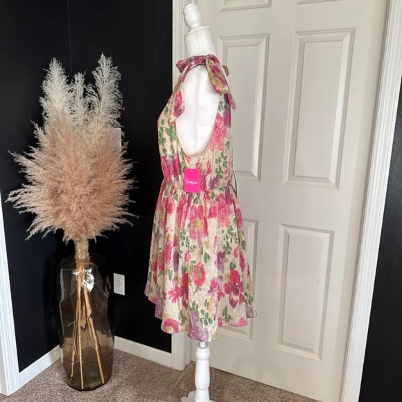 NWT BuddyLove MELANIE TIE-SHOULDER MINI DRESS - RASPBERRY ROSE 
Size Large - Picture 8 of 12